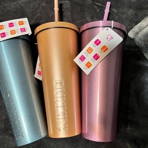 Metallic Tumbler Set - Pink, Gold, Blue